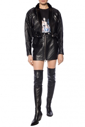 Leather jacket with fur collar, zdjęcie 2 Leather jacket with fur collar od MISBHV
